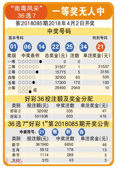 今晚揭晓，南粤风采36选7开奖结果震撼来袭