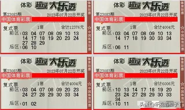 揭秘大乐透23083期开奖结果，晒票盛宴与幸运之光的碰撞
